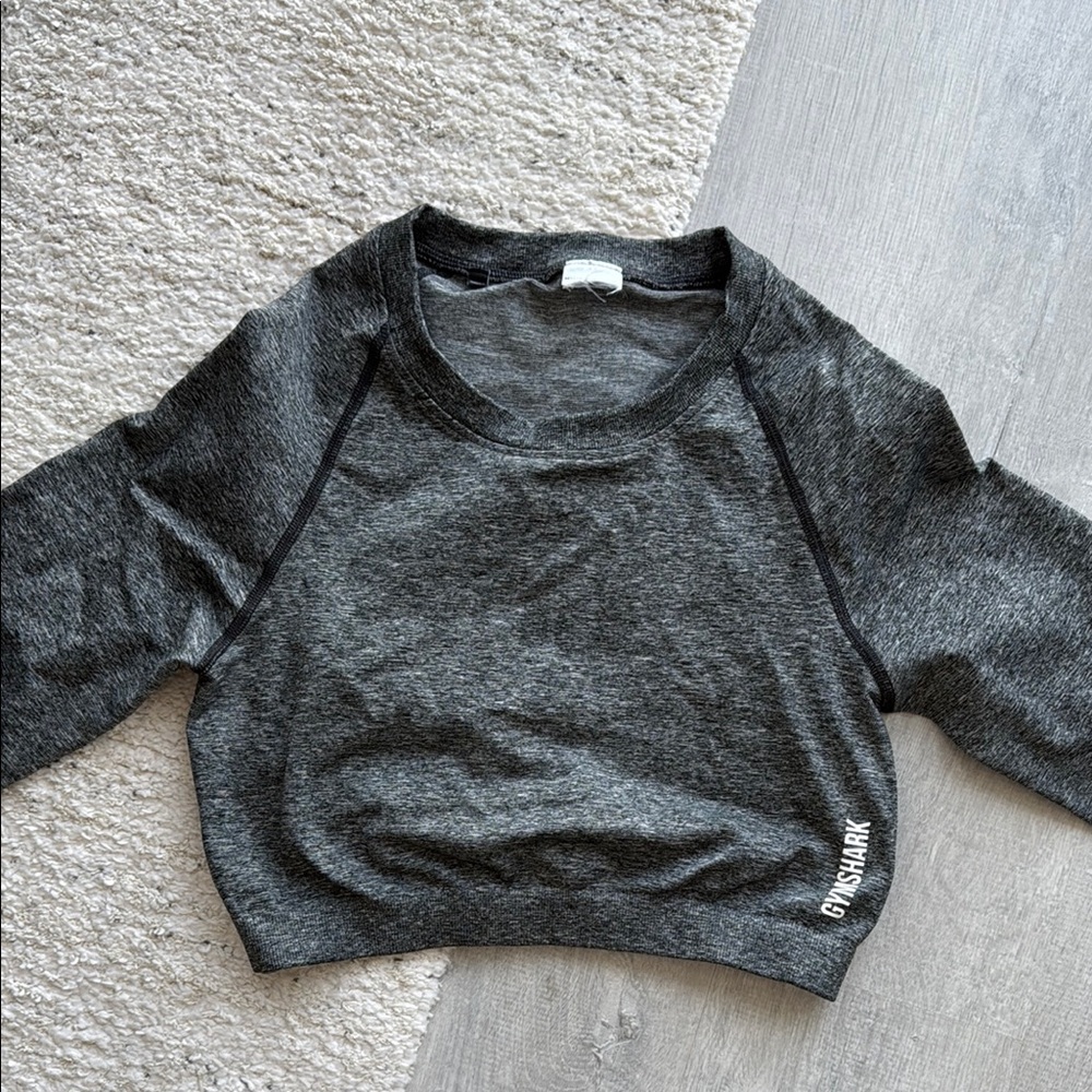 Gymshark Gray Cropped Sweatshirt